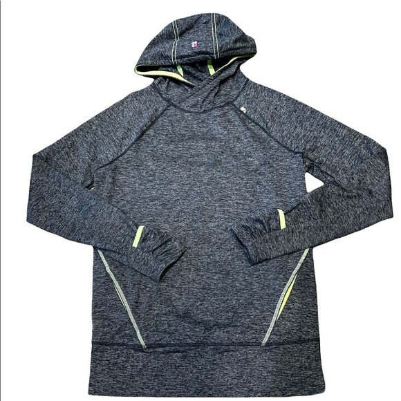 Sweaty Betty Sprint Start Run Hoodie Gray Neon SZ S - Picture 1 of 10
